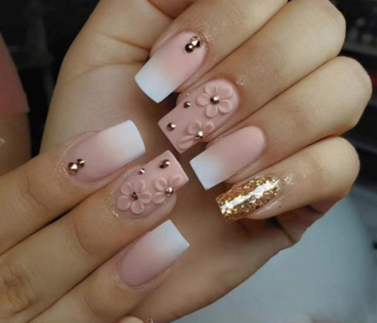 Flower Ombré Press On Nails