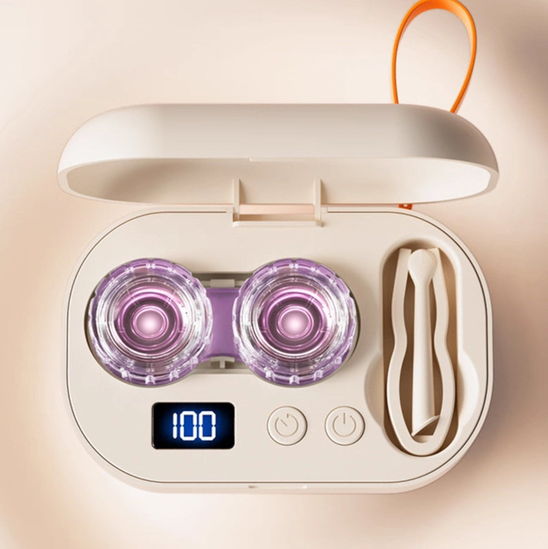 Portable Ultrasonic Contact Lens Cleaner and case