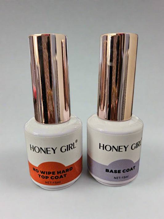 honey girl base coat and no wipe top coat