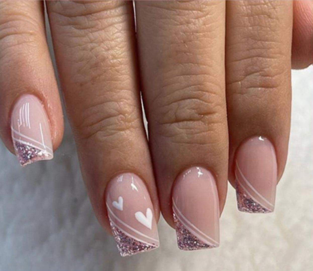Sweetheart Sparkle Press On Nails