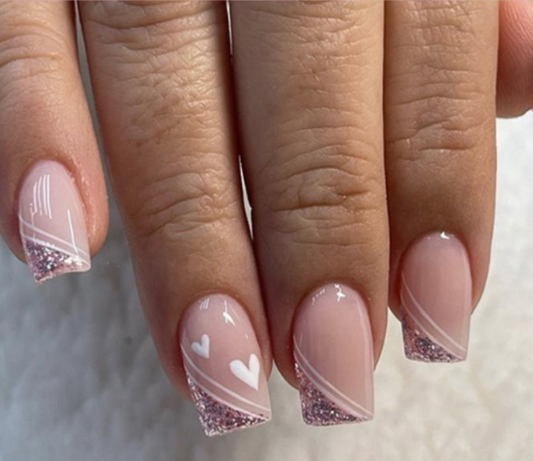 Sweetheart Sparkle Press On Nails